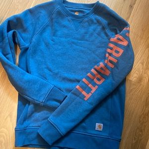 Like new, Carhartt sweather, blue.